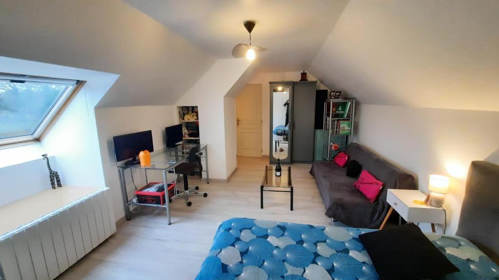 Χώρος καθιστικού στο Le chaudron vert