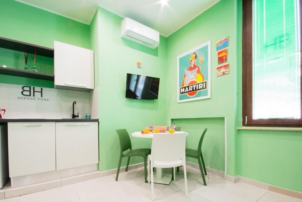 Kuchyň nebo kuchyňský kout v ubytování Barone Home