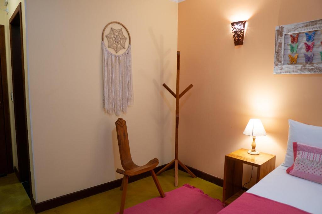 Cama o camas de una habitación en Pousada Lua Clara