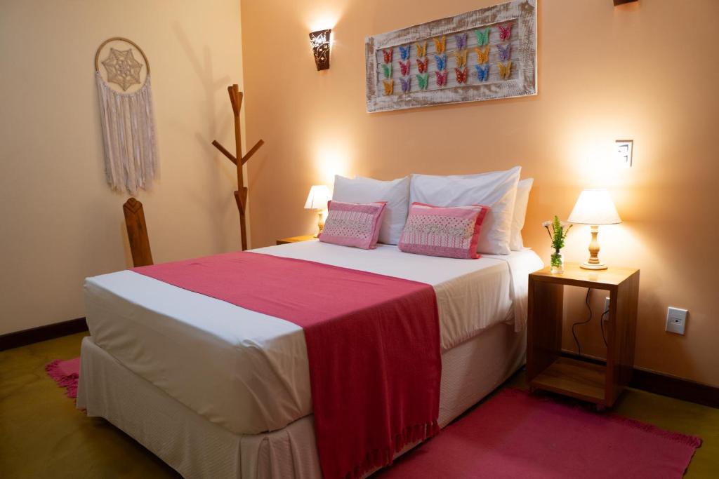 Cama o camas de una habitación en Pousada Lua Clara