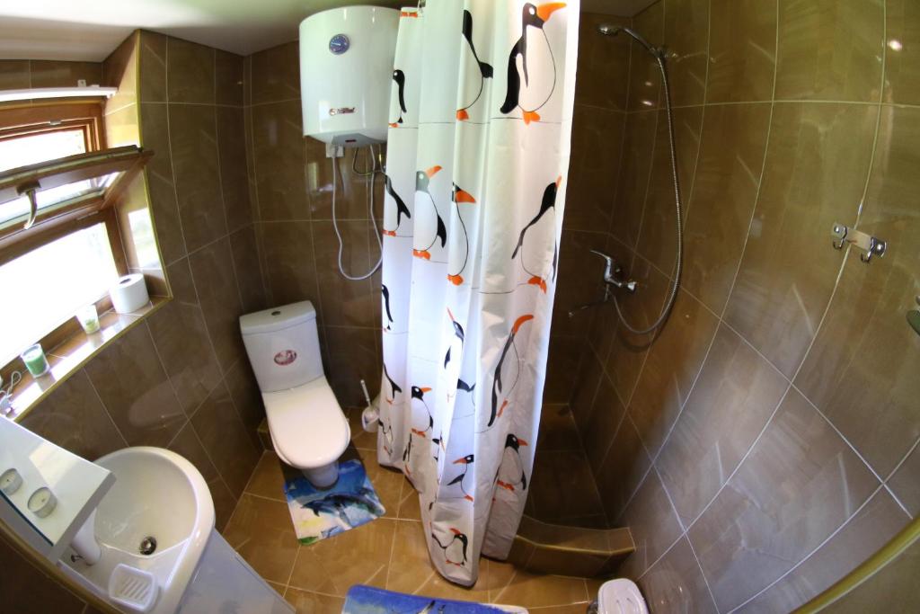 Koupelna v ubytování Old Mestia