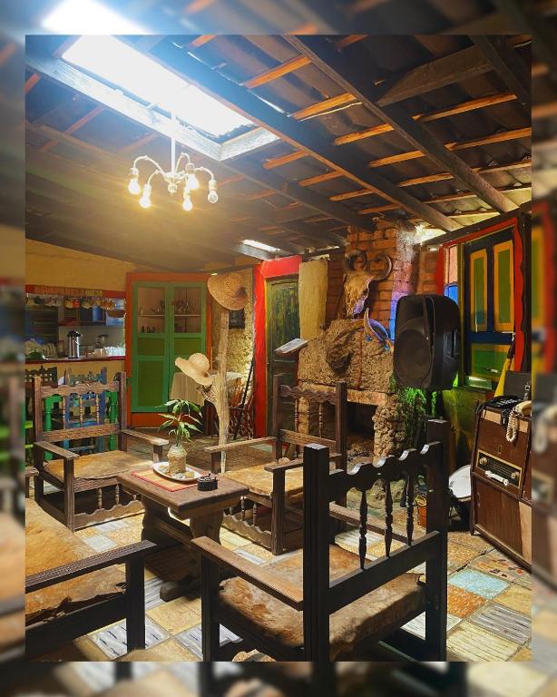 Χώρος καθιστικού στο Hostal Camino Viejo