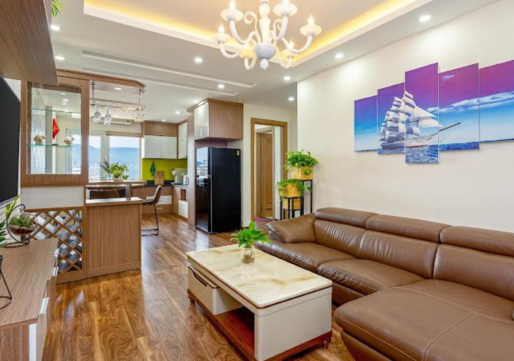 Oleskelutila majoituspaikassa Thanh Apartment with sea view - Căn hộ sát biển