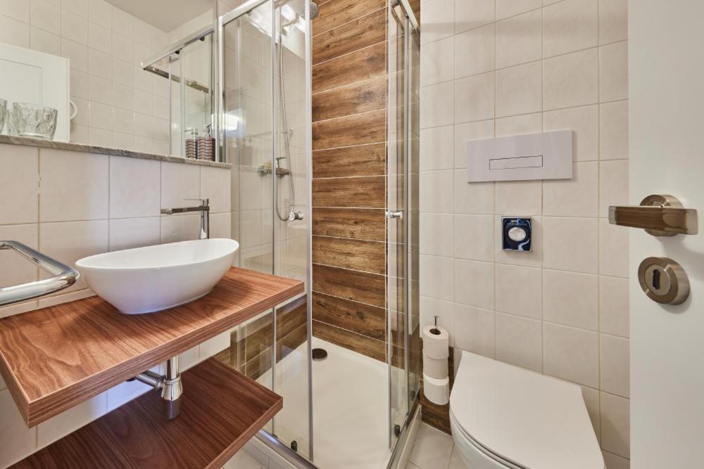 Koupelna v ubytování Hotel Auri