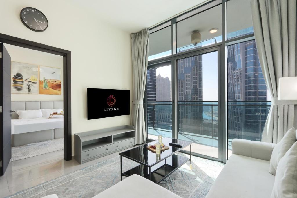 Posezení v ubytování Livbnb Suites - Modern 1 Bed in Merano Tower