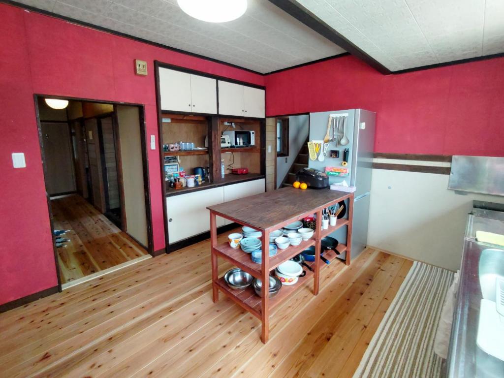 Kuchyň nebo kuchyňský kout v ubytování Amino Guesthouse Bench