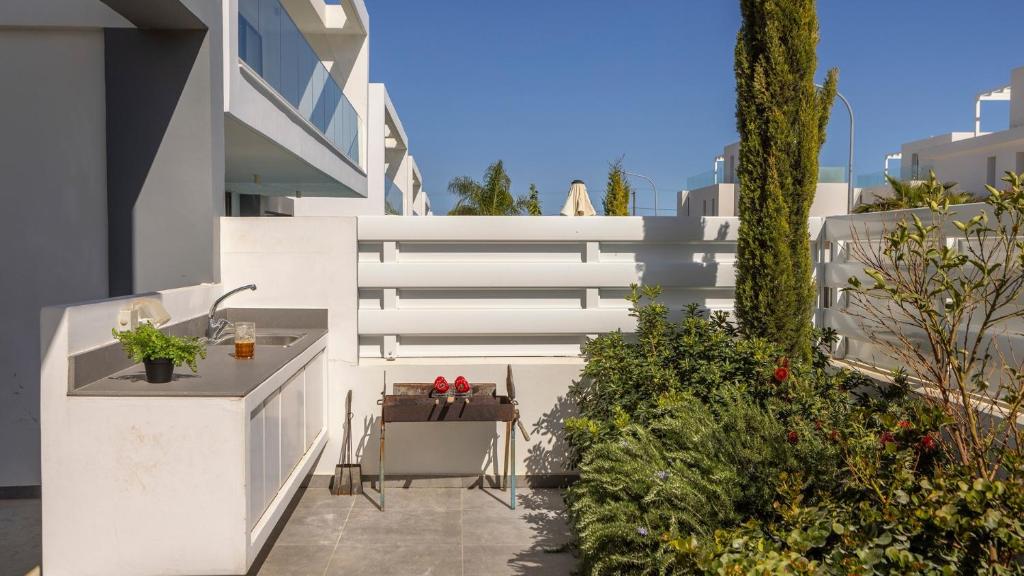 Balkón nebo terasa v ubytování Diamond villas