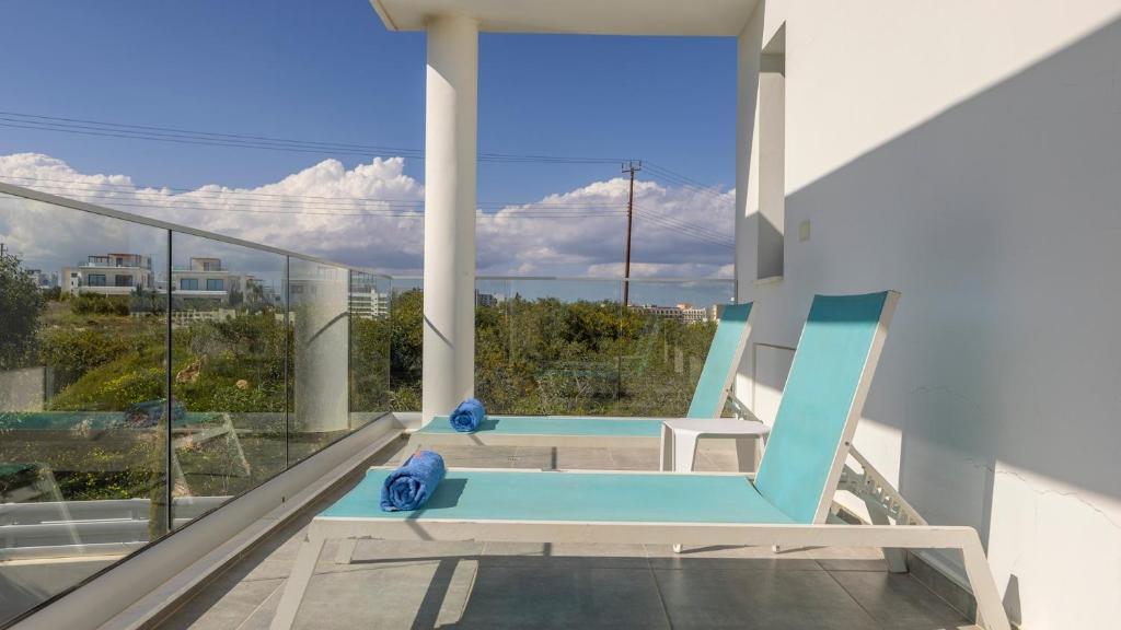 Balkón nebo terasa v ubytování Diamond villas