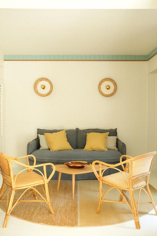 Posezení v ubytování Hotel des Dunes