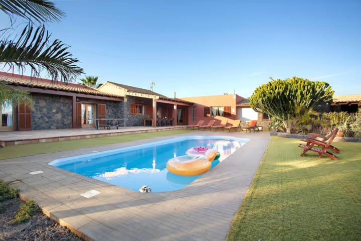 a swimming pool with an inflatable at Villa Masé Fuerteventura in La Asomada