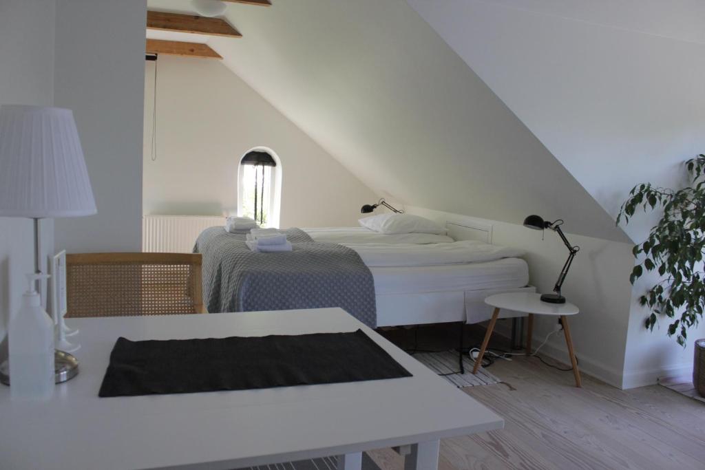 Postel nebo postele na pokoji v ubytování Bed and Breakfast i Gelsted