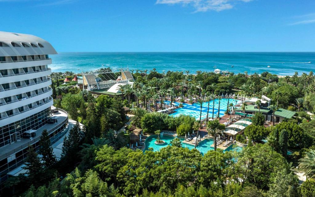 an aerial view of the pool at the resort at Concorde De Luxe Resort Lara Antalya- Prive Ultra All Inclusive in Lara