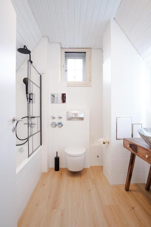 Koupelna v ubytování NEU Deluxe Suite Münsterblick, Maisonette, Kingsize Bett, Küche, Netflix, Aussicht, E-Kamin