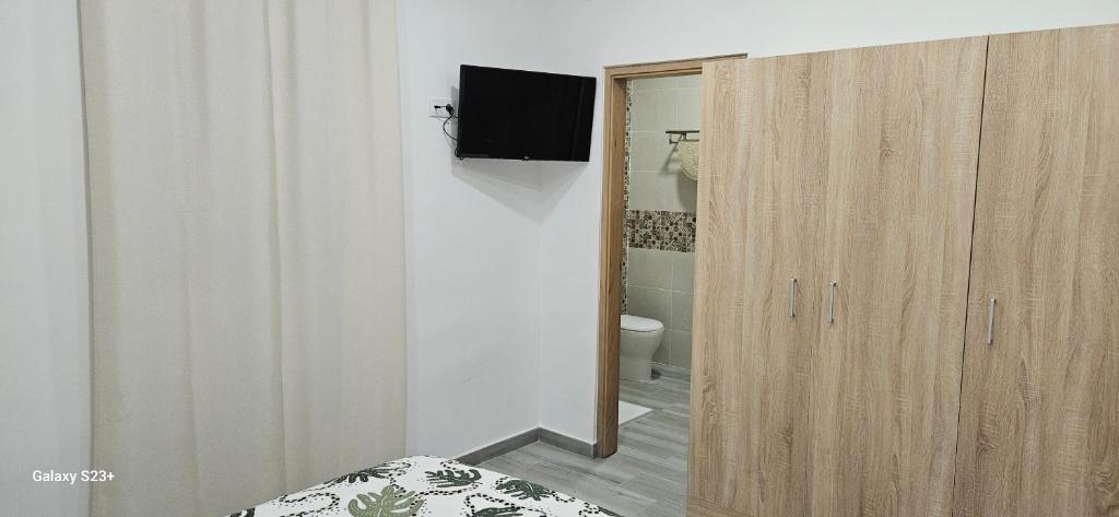 TV a/nebo společenská místnost v ubytování chalet El campillo