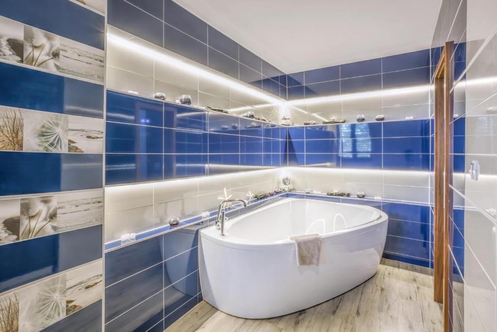 Koupelna v ubytování Hotel Beta