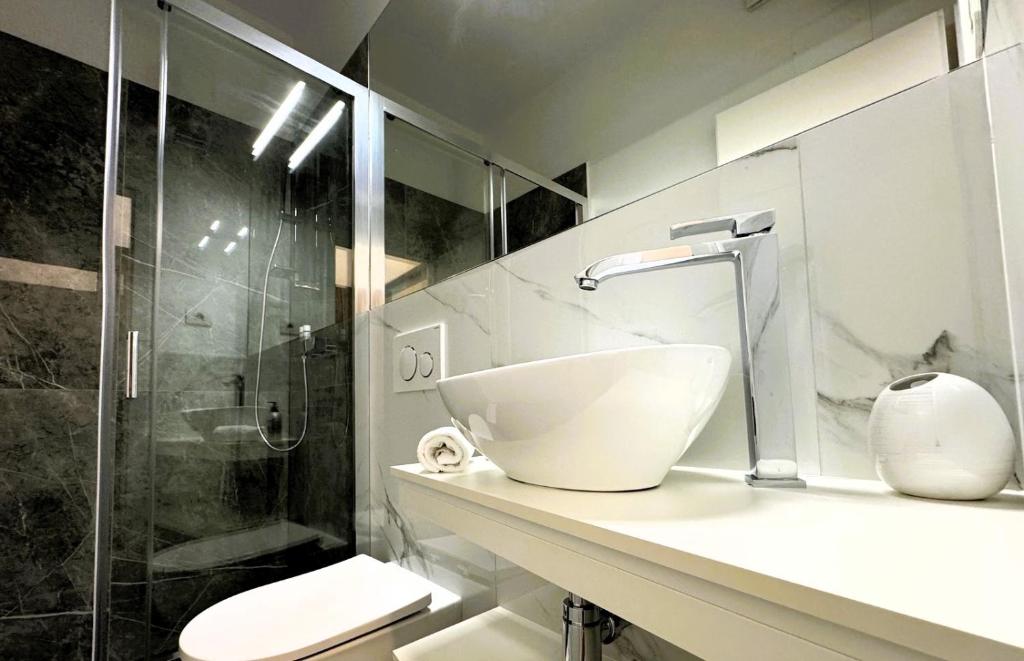 Koupelna v ubytování Apartments & rooms Artemus Belveder