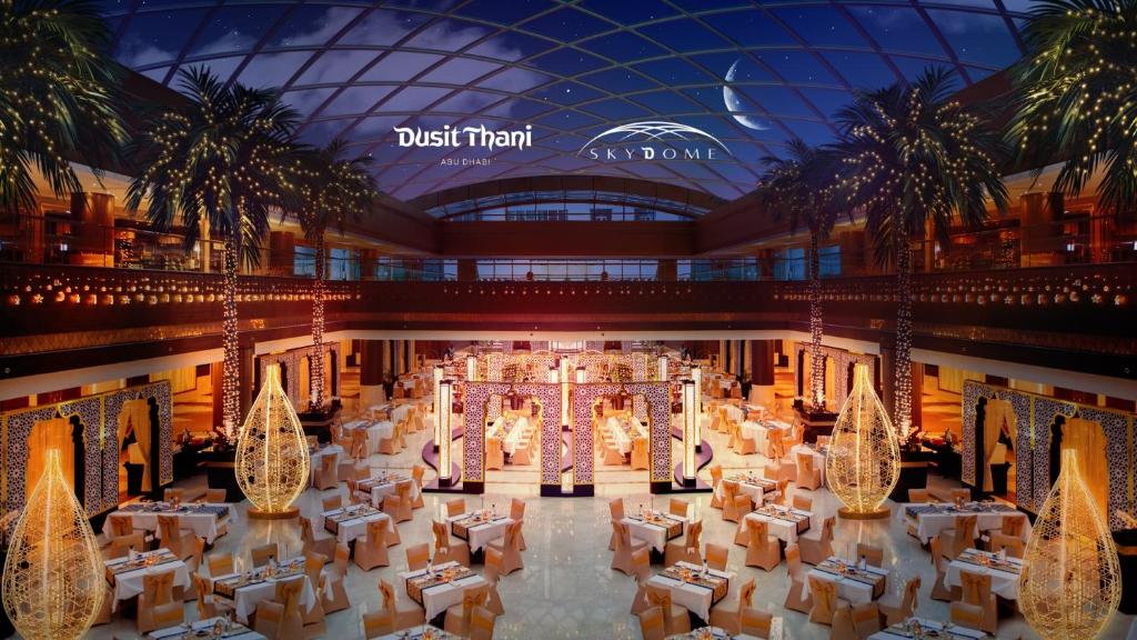 a view of a banquet hall in a building at Dusit Thani Abu Dhabi in Abu Dhabi