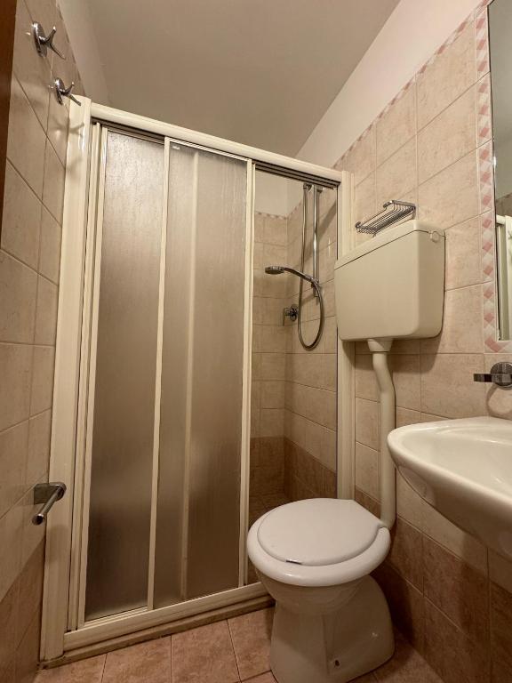 Koupelna v ubytování Hotel Caruso