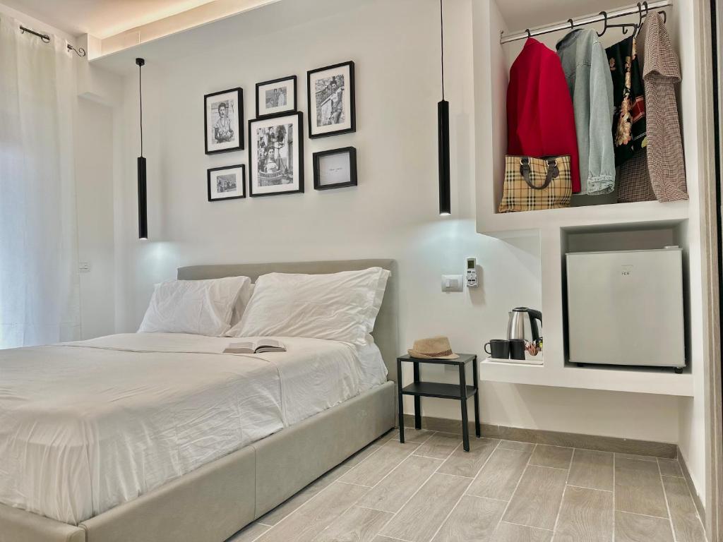 Postel nebo postele na pokoji v ubytování Room Center Sorrento Baby