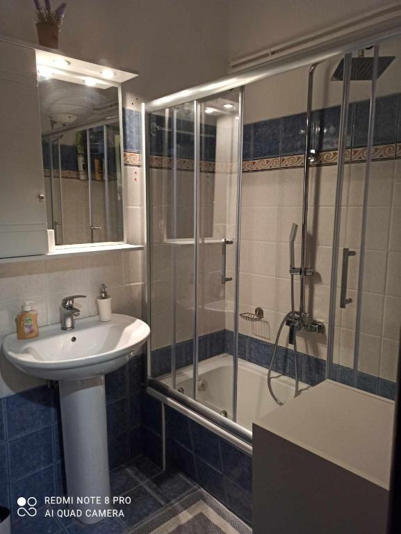 Kúpeľňa v ubytovaní Alkinoos Apt -Inspiring Living in Meteora -3BD