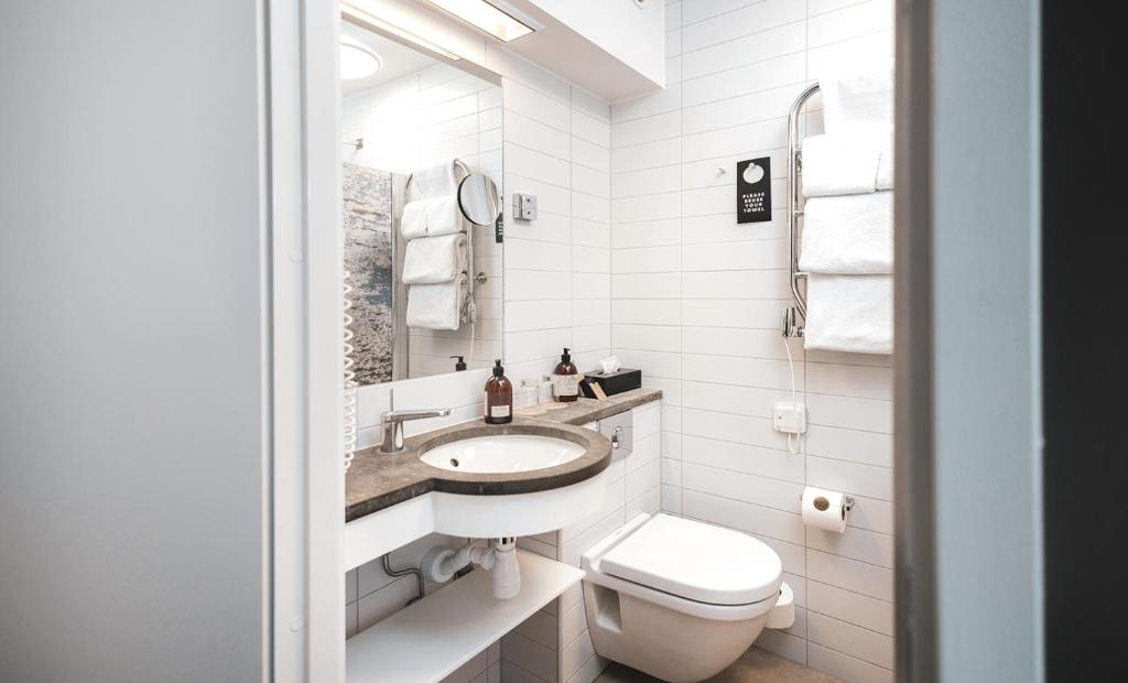 Koupelna v ubytování Hotell Borgholm