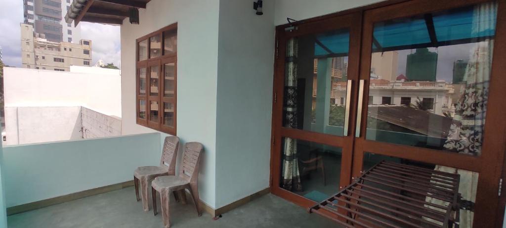 Balkón nebo terasa v ubytování Trellis Homes