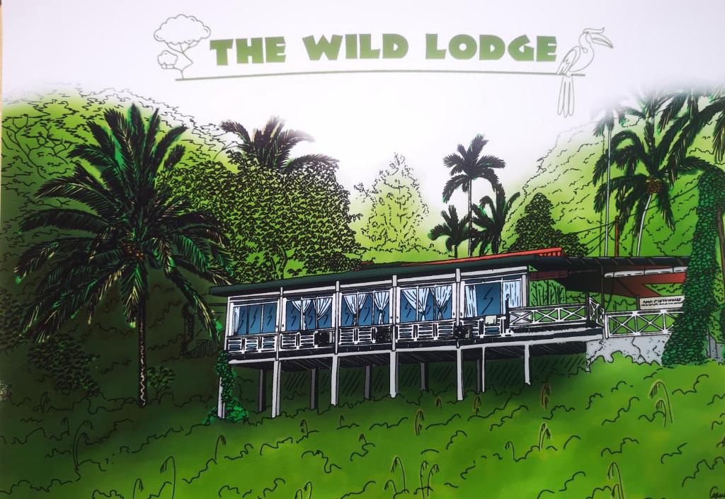 a rendering of a wild lodge with palm trees at Wild Lodge Taman Negara in Kuala Tahan