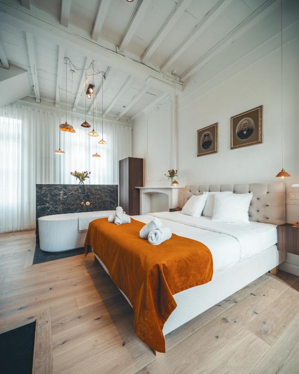 Letto o letti in una camera di B&B Barabas