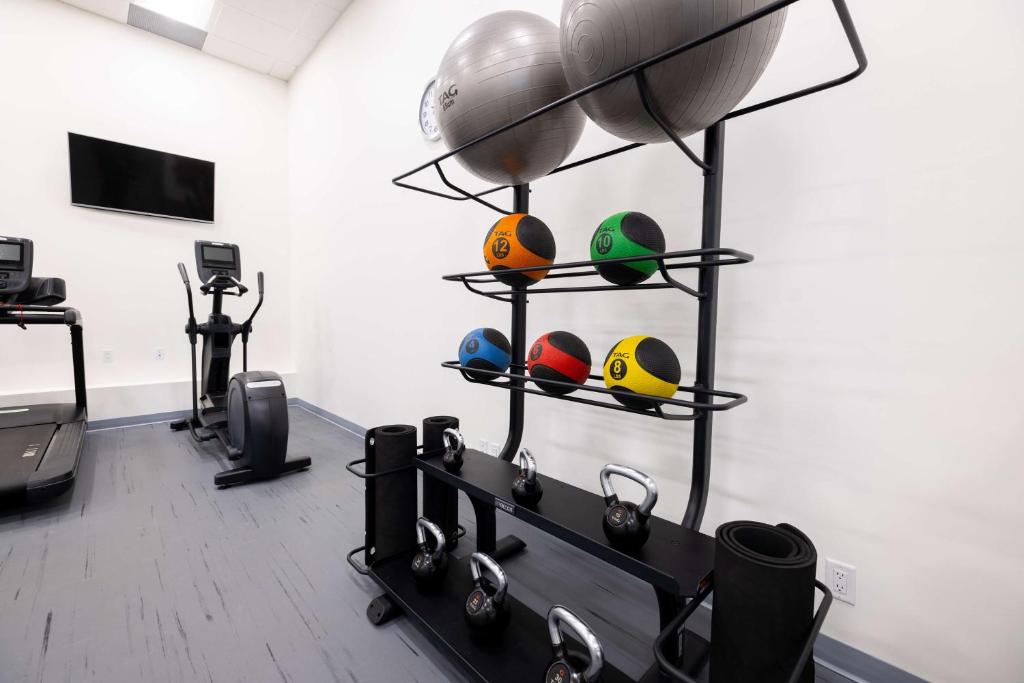 Fitness centrum a/nebo fitness zařízení v ubytování DoubleTree by Hilton Calgary North