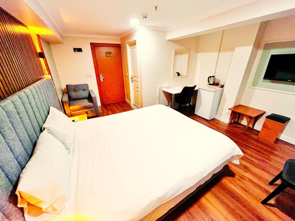 TV a/nebo společenská místnost v ubytování Naila Hotel