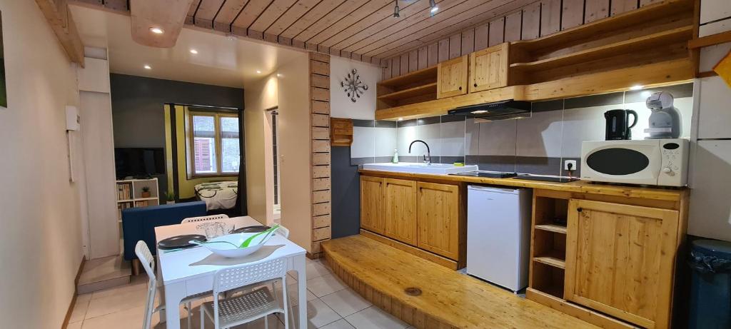 Kuchyňa alebo kuchynka v ubytovaní Appartement Le Cocon d'Evian