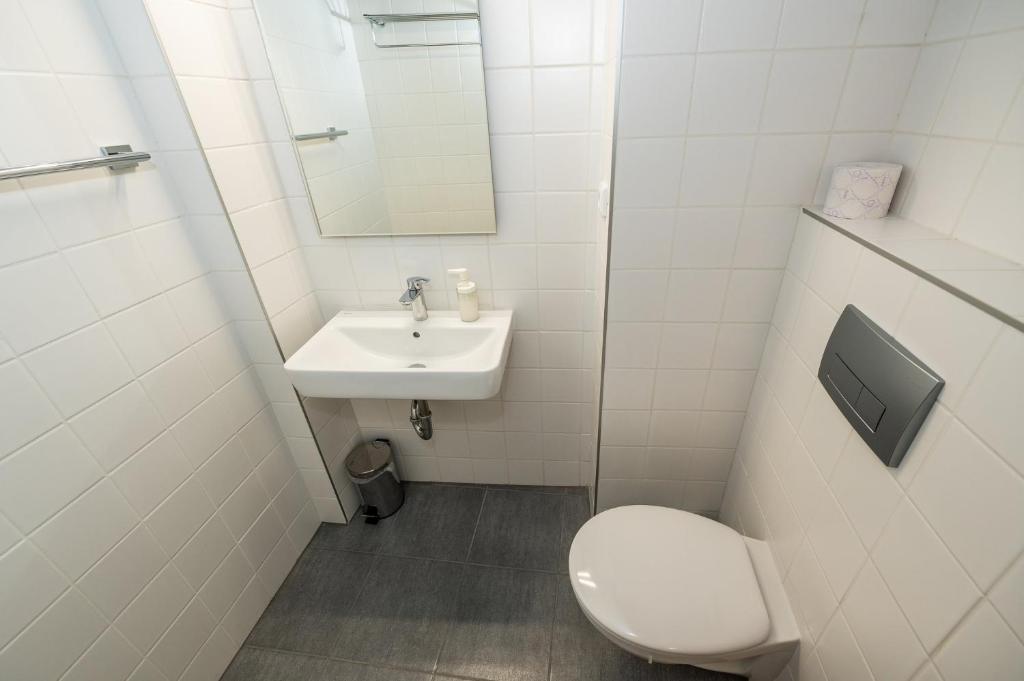 Koupelna v ubytování Penzion Pod hradem