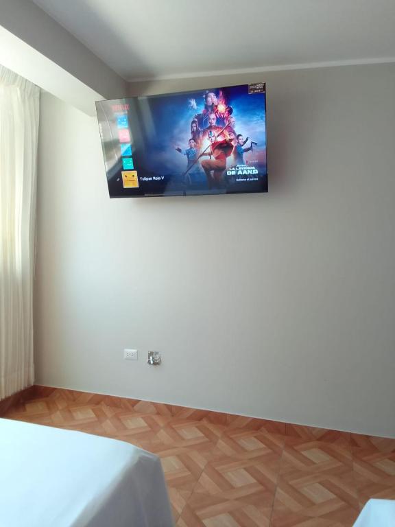 TV a/nebo společenská místnost v ubytování Hostal Terraoro