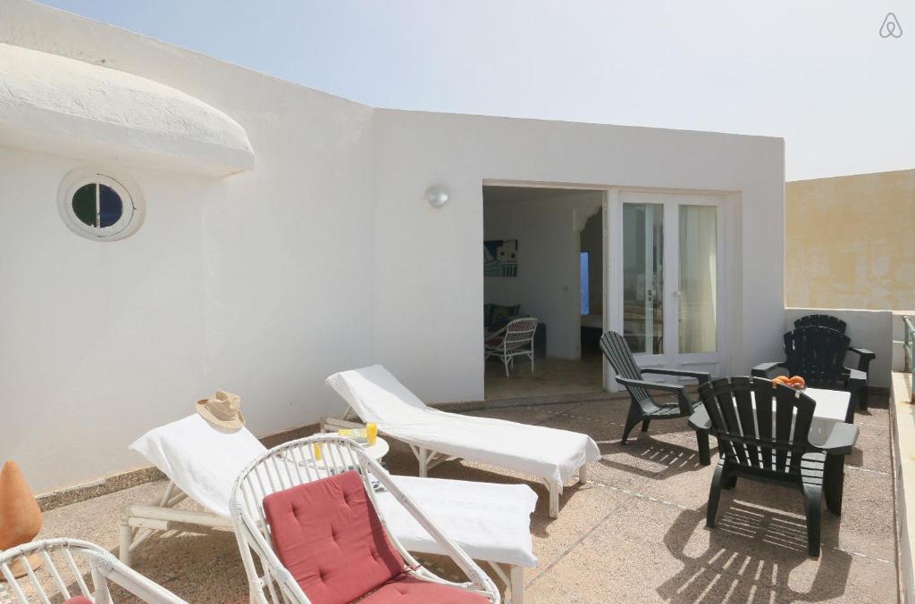 Posezení v ubytování Villa vue mer Mirleft - ménage et Cuisinière à mi-temps