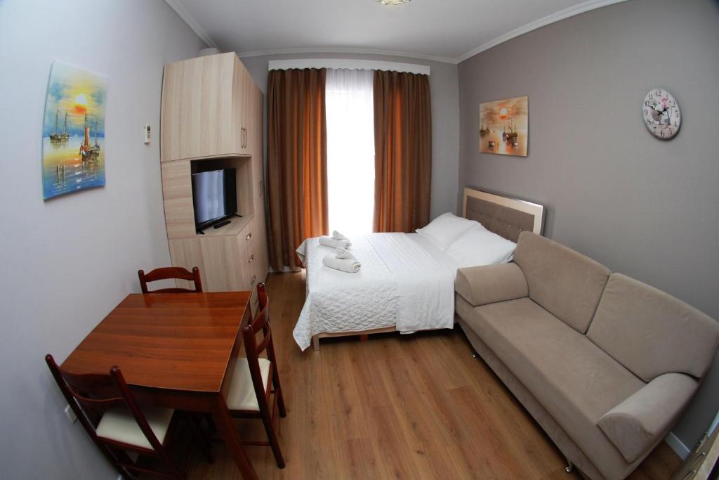 Krevet ili kreveti u jedinici u okviru objekta Hotel Vila Alvin & Apartments
