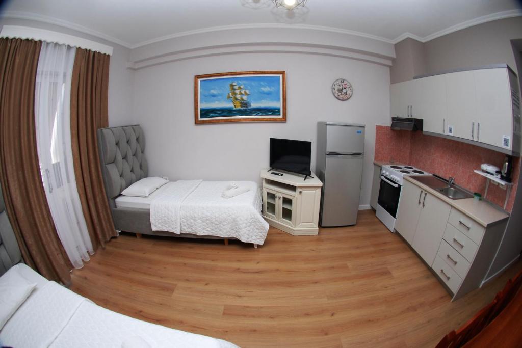 Kuhinja ili čajna kuhinja u objektu Hotel Vila Alvin & Apartments