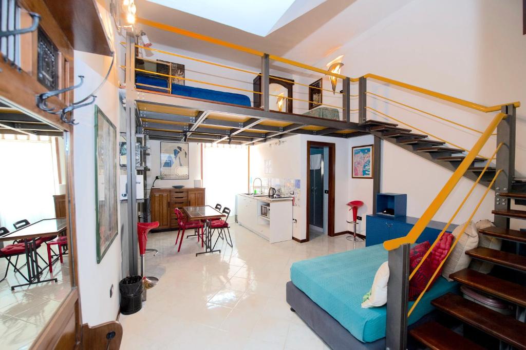 Χώρος καθιστικού στο Duplex con vista Vesuvio