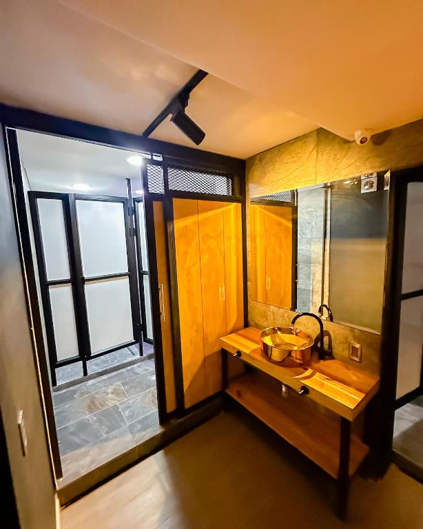 Kuchyň nebo kuchyňský kout v ubytování Orbe Hotel Medellín