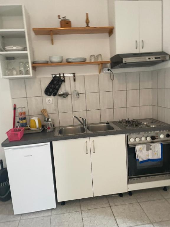 Kuchyň nebo kuchyňský kout v ubytování Apartment Zola