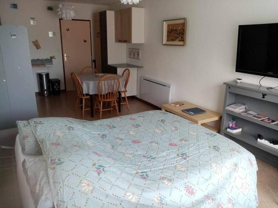 TV a/nebo společenská místnost v ubytování Vacances Xonrupt-Gerardmer