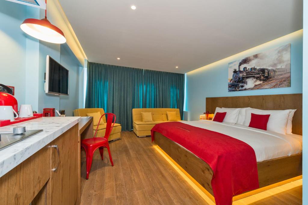 Postel nebo postele na pokoji v ubytování Taksim Istanbul Nis Hotel - Istiklal Street