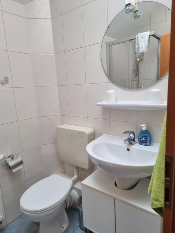 Koupelna v ubytování Nordseehaus Dangast