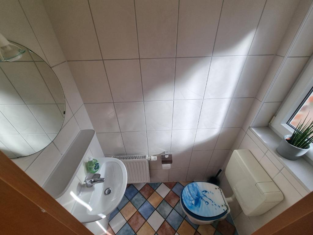 Koupelna v ubytování Nordseehaus Dangast