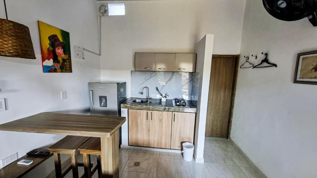 Kuchyň nebo kuchyňský kout v ubytování Guajira House