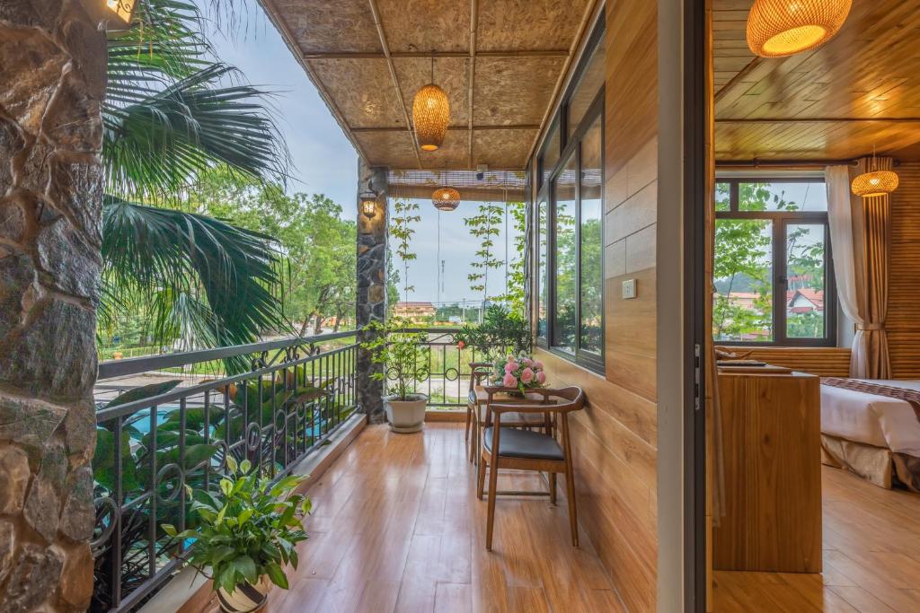 Balkón nebo terasa v ubytování Tam Coc Serenity Hotel & Bungalow