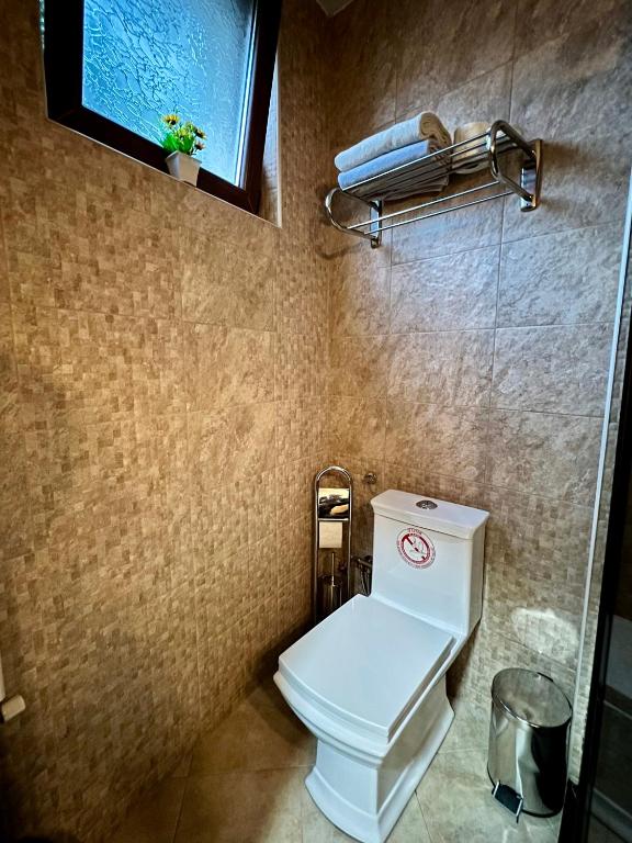 Koupelna v ubytování Hotel Fjorr