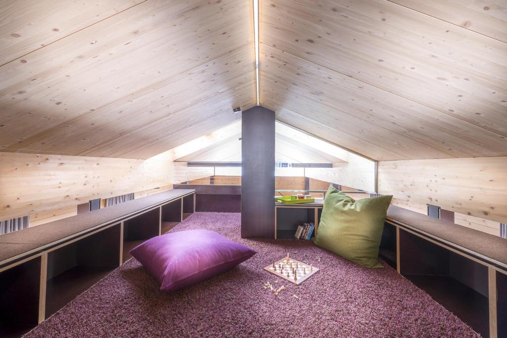 Posezení v ubytování Design Chalets Lech