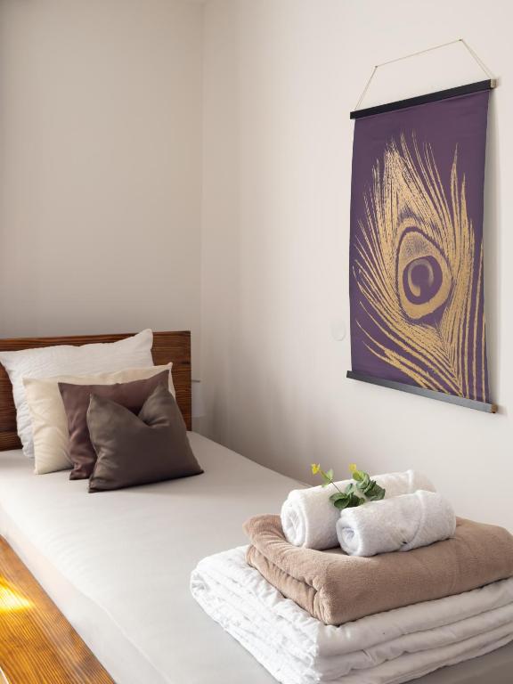Postel nebo postele na pokoji v ubytování Golubina 1 - Studio Apartman