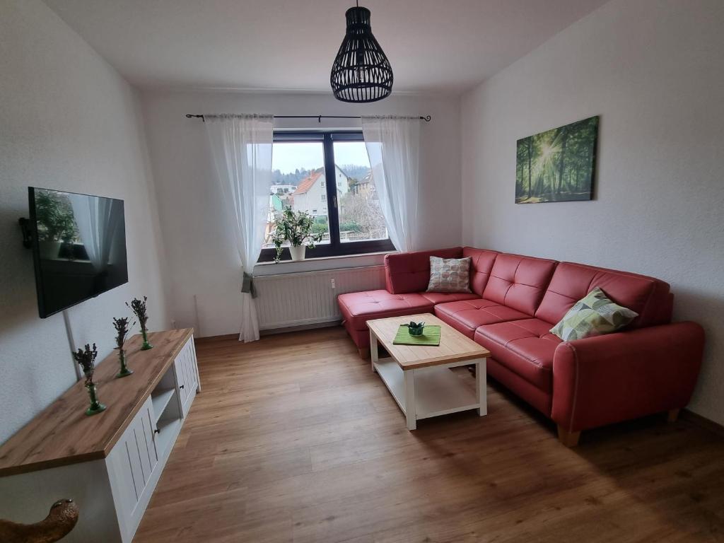Posezení v ubytování Ferienwohnung Cumbach