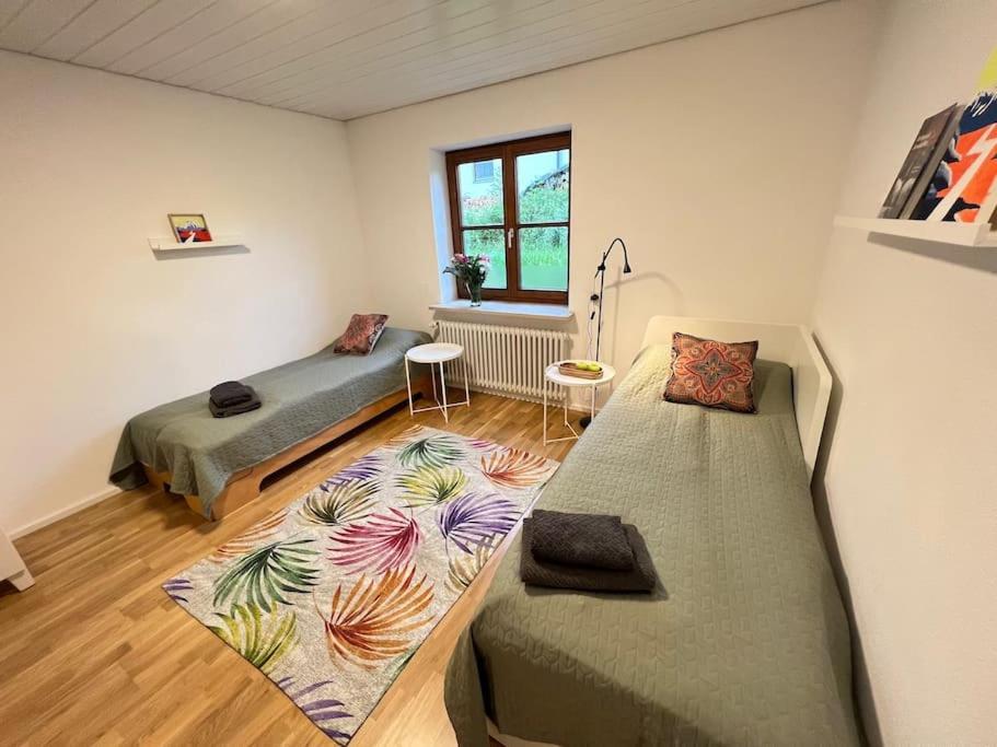 Postel nebo postele na pokoji v ubytování Haus Bergblick